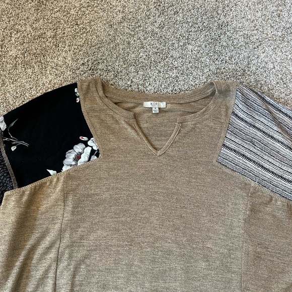 Kori America oversized Japanese inspired Lagenlook tunic top. 3/4 sleeves. EUC. - Picture 4 of 12